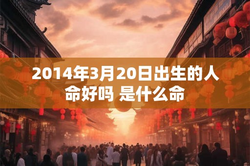 2014年3月20日出生的人命好吗 是什么命 2014年3月20日出生的人命好吗 是什么命