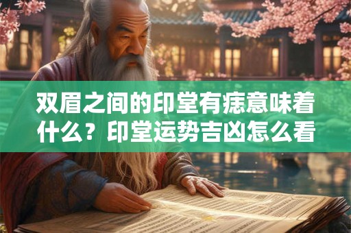 双眉之间的印堂有痣意味着什么?印堂运势吉凶怎么看? 双眉之间的印堂有痣意味着什么?印堂运势吉凶怎么看?