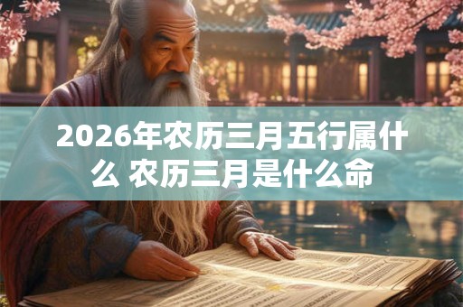 2026年农历三月五行属什么 农历三月是什么命