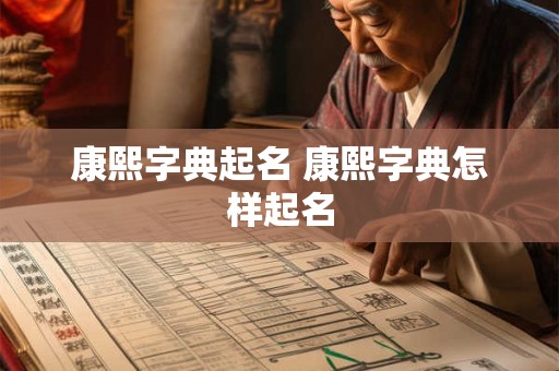 康熙字典起名 康熙字典怎样起名