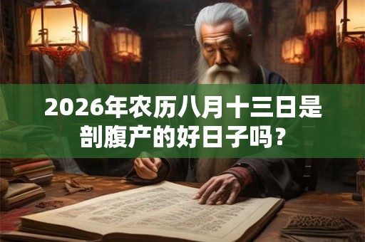 2026年农历八月十三日是剖腹产的好日子吗？