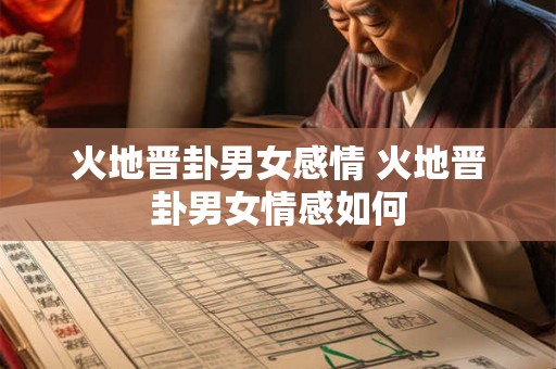火地晋卦男女感情 火地晋卦男女情感如何 火地晋卦男女感情 火地晋卦男女情感如何