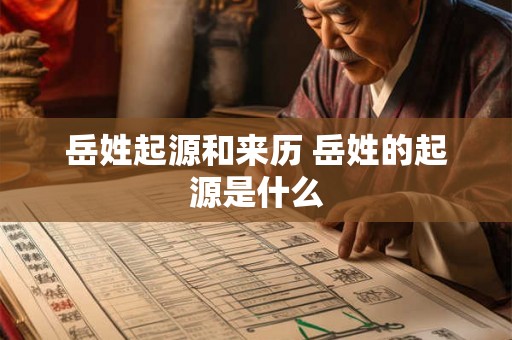 岳姓起源和来历 岳姓的起源是什么