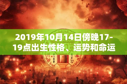 2019年10月14日傍晚17-19点出生性格、运势和命运