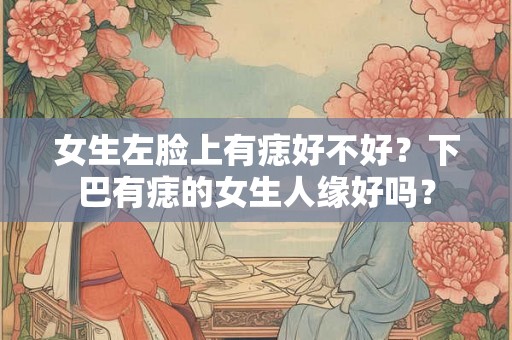 女生左脸上有痣好不好？下巴有痣的女生人缘好吗？