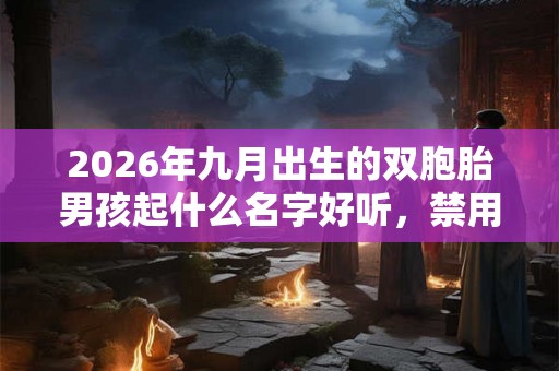 2026年九月出生的双胞胎男孩起什么名字好听，禁用什么字