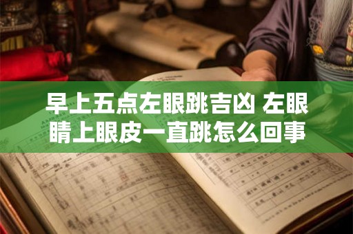 早上五点左眼跳吉凶 左眼睛上眼皮一直跳怎么回事