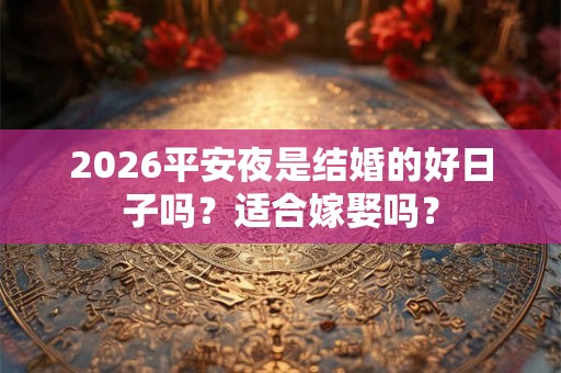 2026平安夜是结婚的好日子吗?适合嫁娶吗? 2026平安夜是结婚的好日子吗?适合嫁娶吗?