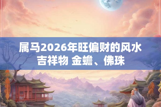 属马2026年旺偏财的风水吉祥物 金蟾、佛珠