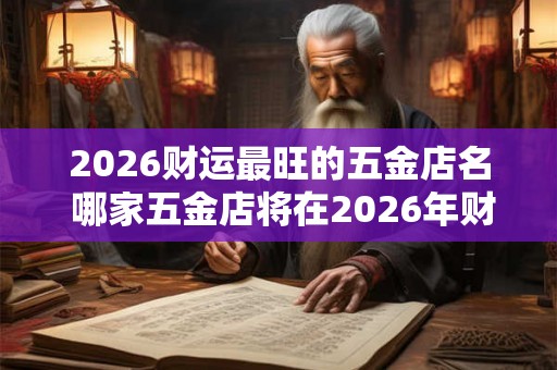 2026财运最旺的五金店名 哪家五金店将在2026年财运最旺