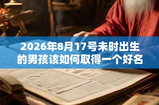 2026年8月17号未时出生的男孩该如何取得一个好名字