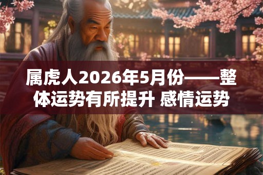 属虎人2026年5月份——整体运势有所提升 感情运势颇佳 属虎人2026年5月份——整体运势有所提升 感情运势颇佳