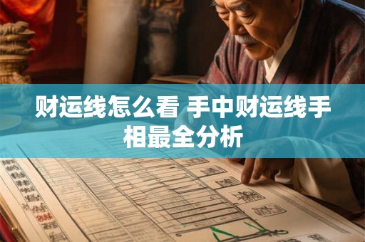 财运线怎么看 手中财运线手相最全分析