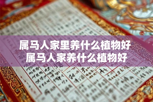 属马人家里养什么植物好 属马人家养什么植物好
