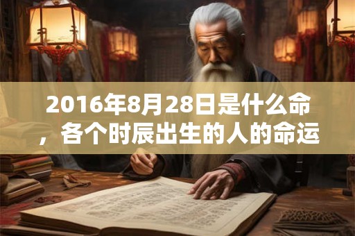 2016年8月28日是什么命，各个时辰出生的人的命运