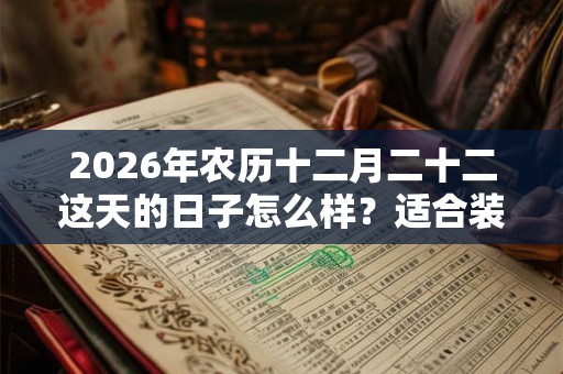 2026年农历十二月二十二这天的日子怎么样？适合装修吗？