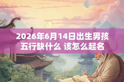 2026年6月14日出生男孩五行缺什么 该怎么起名