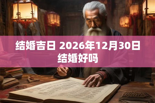 结婚吉日 2026年12月30日结婚好吗
