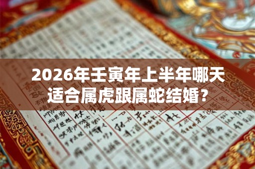 2026年壬寅年上半年哪天适合属虎跟属蛇结婚？