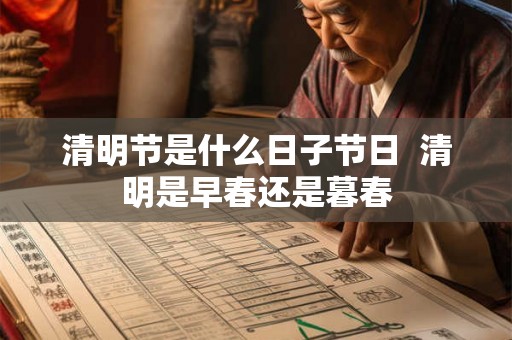清明节是什么日子节日  清明是早春还是暮春