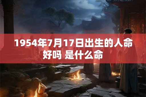 1954年7月17日出生的人命好吗 是什么命