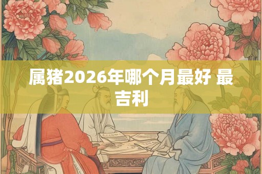 属猪2026年哪个月最好 最吉利