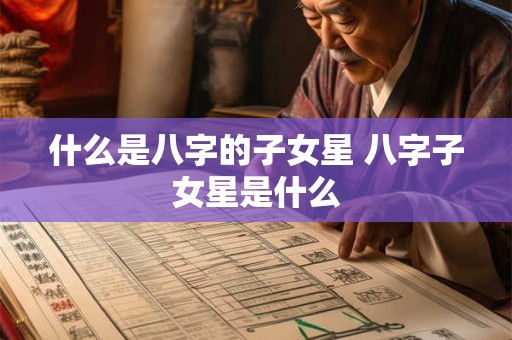 什么是八字的子女星 八字子女星是什么
