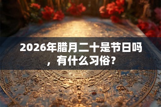 2026年腊月二十是节日吗，有什么习俗？