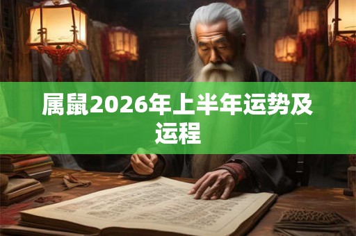 属鼠2026年上半年运势及运程