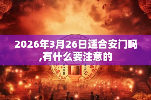 2026年3月26日适合安门吗,有什么要注意的