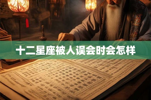 十二星座被人误会时会怎样 十二星座被人误会时会怎样