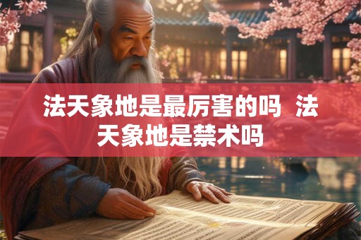 法天象地是最厉害的吗  法天象地是禁术吗