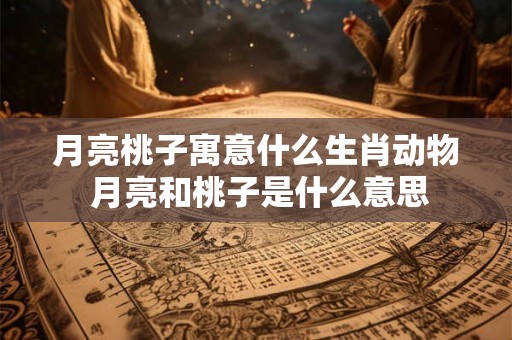 月亮桃子寓意什么生肖动物 月亮和桃子是什么意思