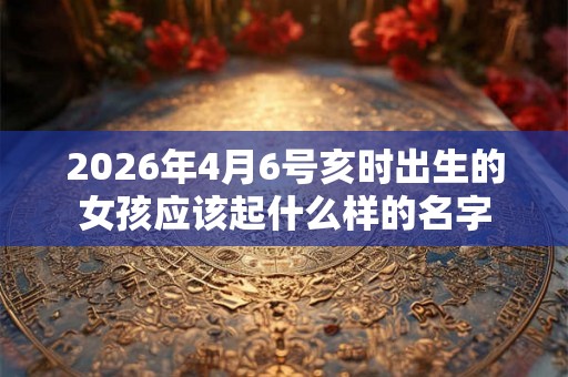 2026年4月6号亥时出生的女孩应该起什么样的名字