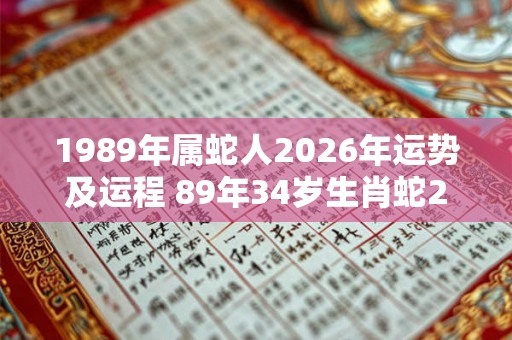 1989年属蛇人2026年运势及运程 89年34岁生肖蛇2026年每月运势