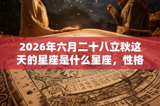 2026年六月二十八立秋这天的星座是什么星座，性格如何？