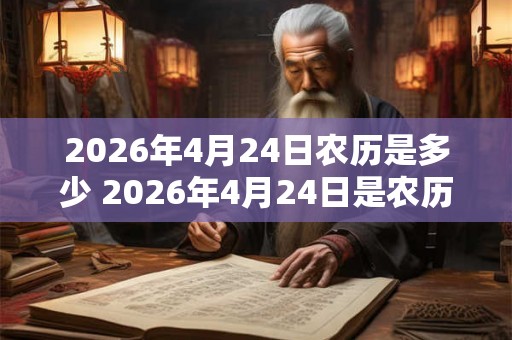 2026年4月24日农历是多少 2026年4月24日是农历几月几日 2026年4月24日农历是多少 2026年4月24日是农历几月几日