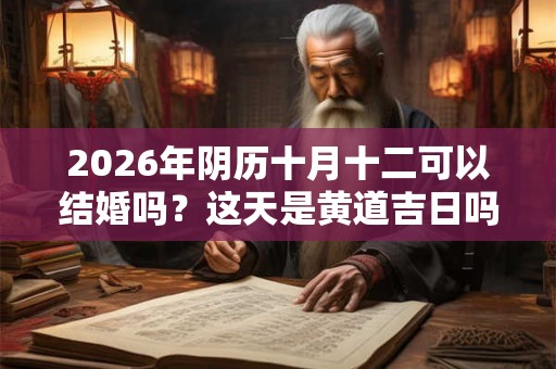 2026年阴历十月十二可以结婚吗？这天是黄道吉日吗