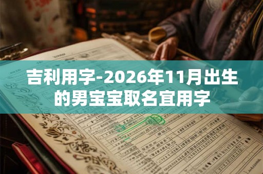 吉利用字-2026年11月出生的男宝宝取名宜用字