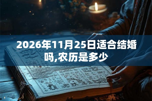 2026年11月25日适合结婚吗,农历是多少