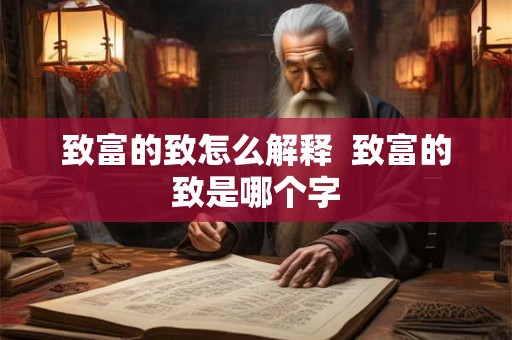 致富的致怎么解释  致富的致是哪个字