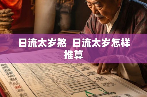 日流太岁煞  日流太岁怎样推算