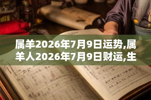 属羊2026年7月9日运势,属羊人2026年7月9日财运,生肖羊2026年7月9日运势 属羊2026年7月9日运势,属羊人2026年7月9日财运,生肖羊2026年7月9日运势