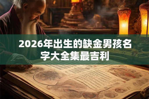 2026年出生的缺金男孩名字大全集最吉利