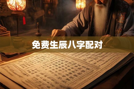 免费生辰八字配对