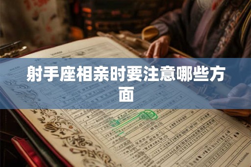 射手座相亲时要注意哪些方面