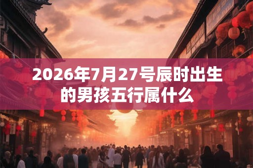 2026年7月27号辰时出生的男孩五行属什么