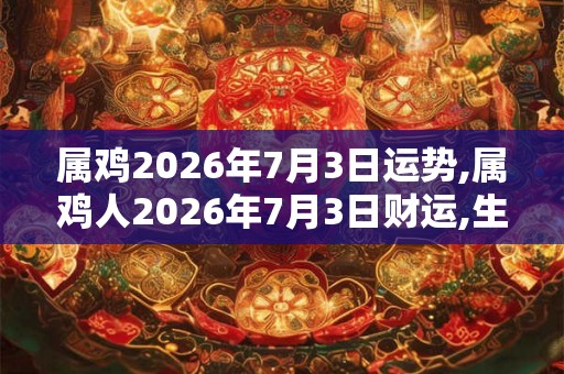 属鸡2026年7月3日运势,属鸡人2026年7月3日财运,生肖鸡2026年7月3日运势