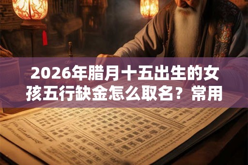 2026年腊月十五出生的女孩五行缺金怎么取名？常用字有哪些？