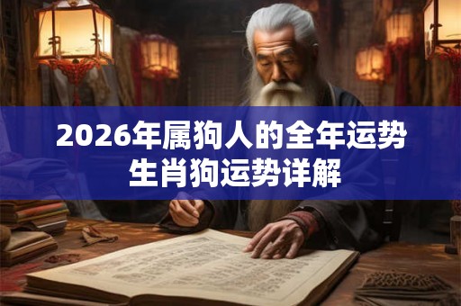 2026年属狗人的全年运势 生肖狗运势详解 2026年属狗人的全年运势 生肖狗运势详解